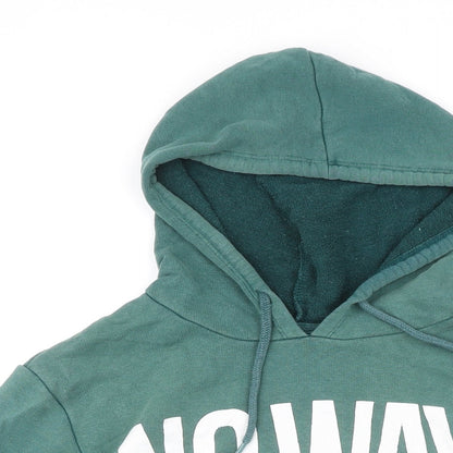 Koton Mens Green Cotton Pullover Hoodie Size S