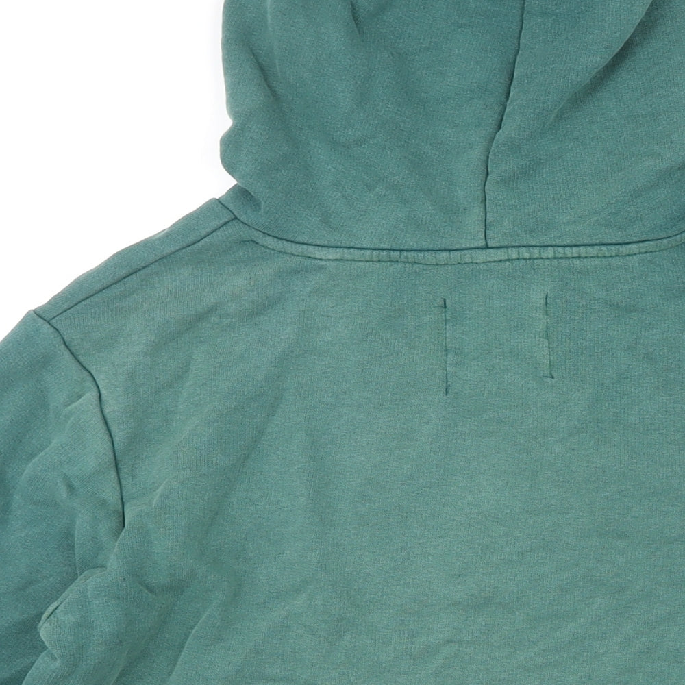 Koton Mens Green Cotton Pullover Hoodie Size S