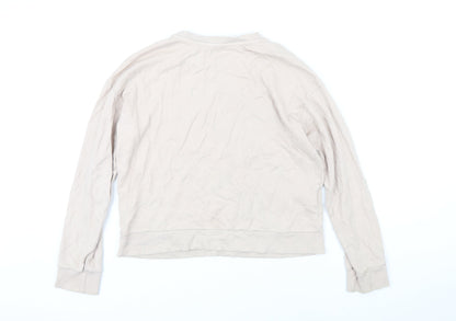 Mango Womens Beige 100% Cotton Pullover Sweatshirt Size M