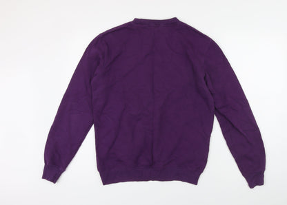 Cotton Traders Womens Purple Cotton Pullover Sweatshirt Size S