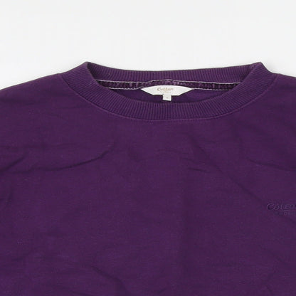 Cotton Traders Womens Purple Cotton Pullover Sweatshirt Size S