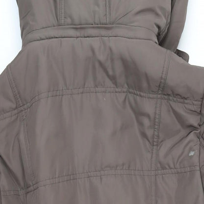 Planet Womens Brown Jacket Coat Size 14 Zip