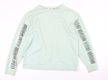 Cheap Monday Womens Green Polyester Blend Pullover Sweatshirt Size M