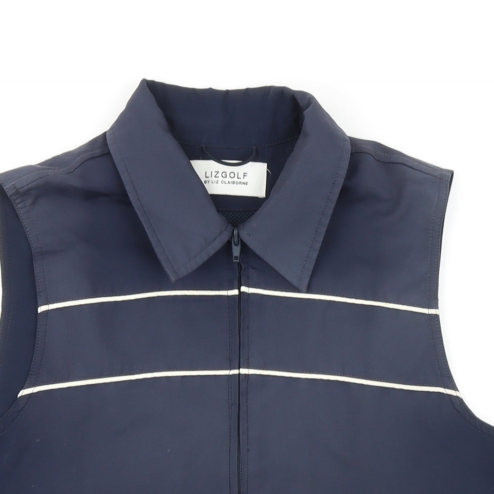 Liz Golf Womens Blue Gilet Waistcoat Size S Zip