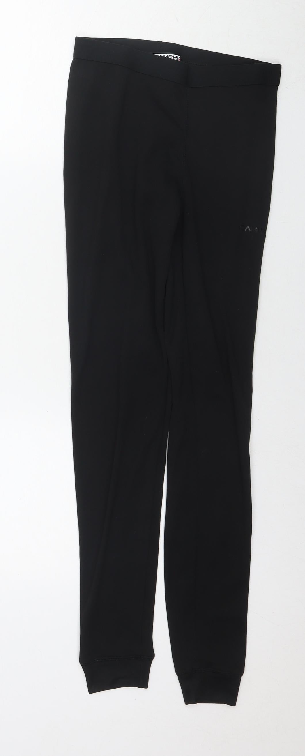 Campri Womens Black Polyester Pedal Pusher Leggings Size 8 L28 in
