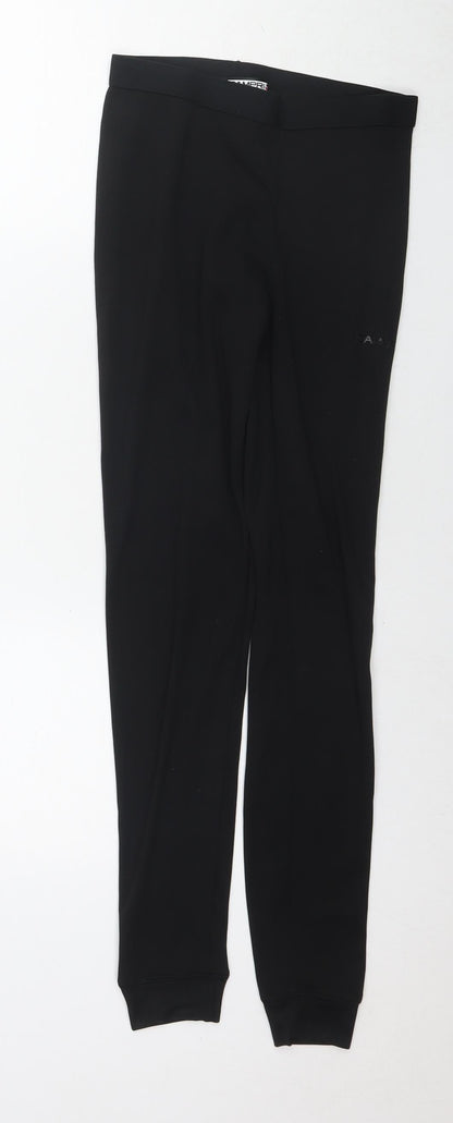 Campri Womens Black Polyester Pedal Pusher Leggings Size 8 L28 in
