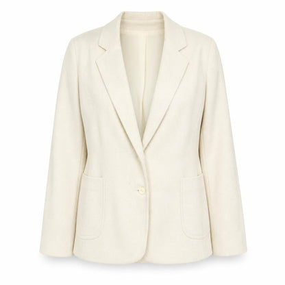 G. Womens Ivory Jacket Blazer Size 12 Button