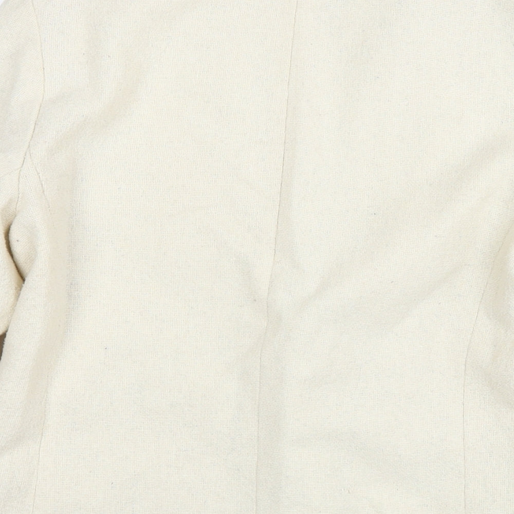 G. Womens Ivory Jacket Blazer Size 12 Button