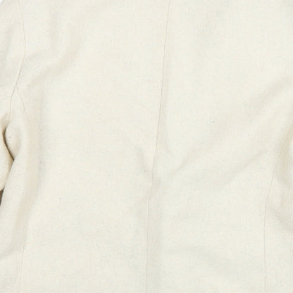 G. Womens Ivory Jacket Blazer Size 12 Button