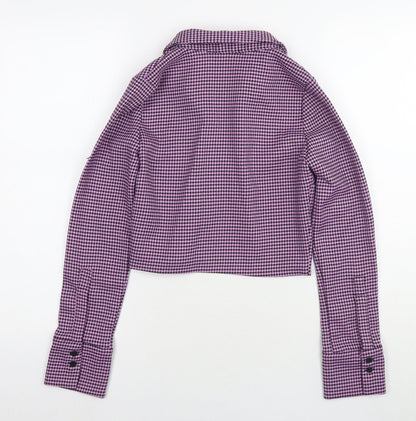 Womens UK Size XS Zara Purple Basic Blouse