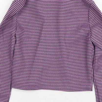 Womens UK Size XS Zara Purple Basic Blouse