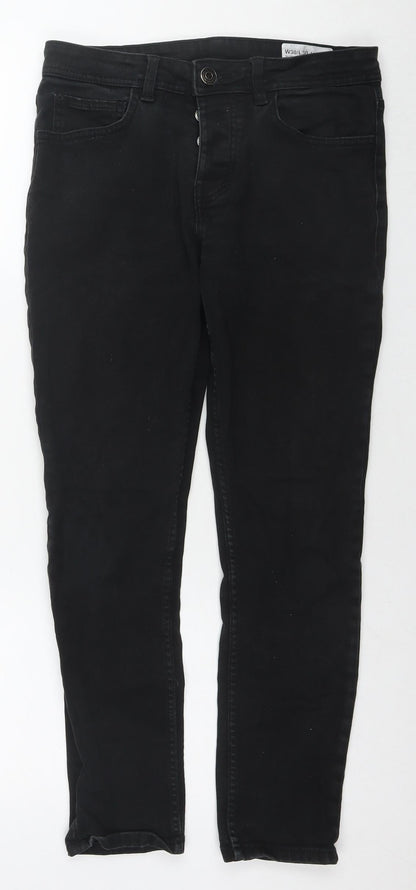 Denim & Co. Mens Black Cotton Skinny Jeans Size 30 in L30 in Regular Zip