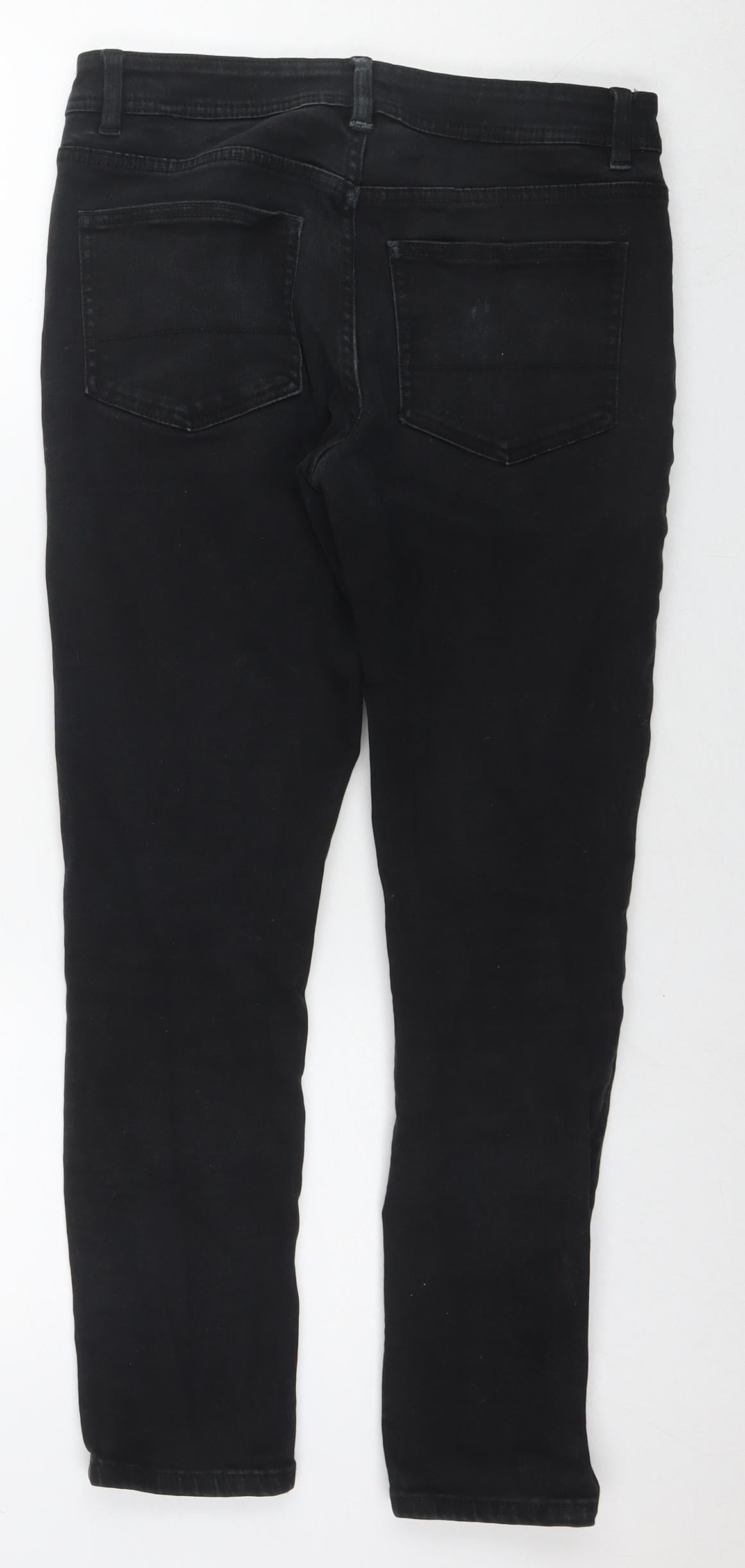 Denim & Co. Mens Black Cotton Skinny Jeans Size 30 in L30 in Regular Zip