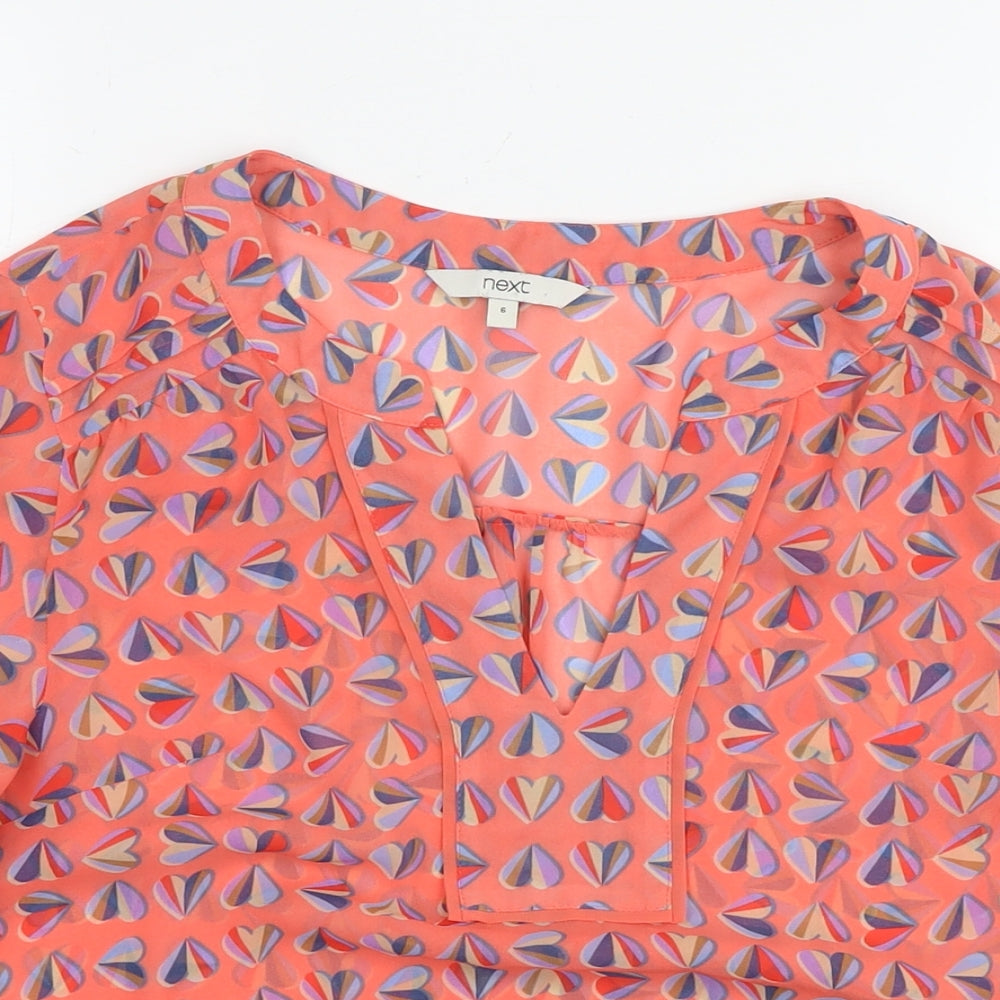 Womens UK Size 6 NEXT Red Basic Blouse