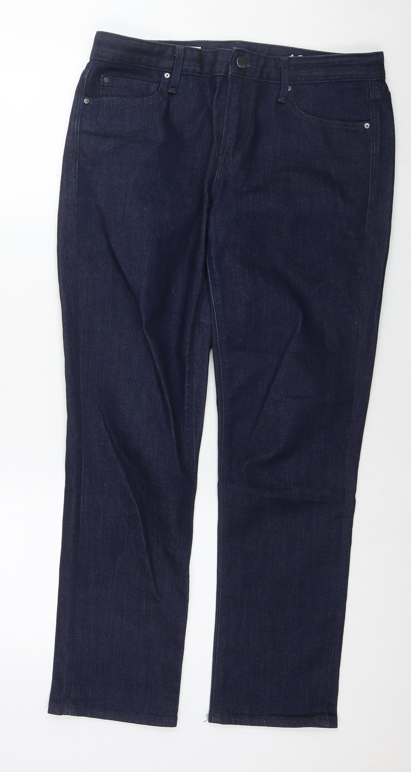 Gap Womens Blue Cotton Straight Jeans Size 6 L26 in Regular Zip