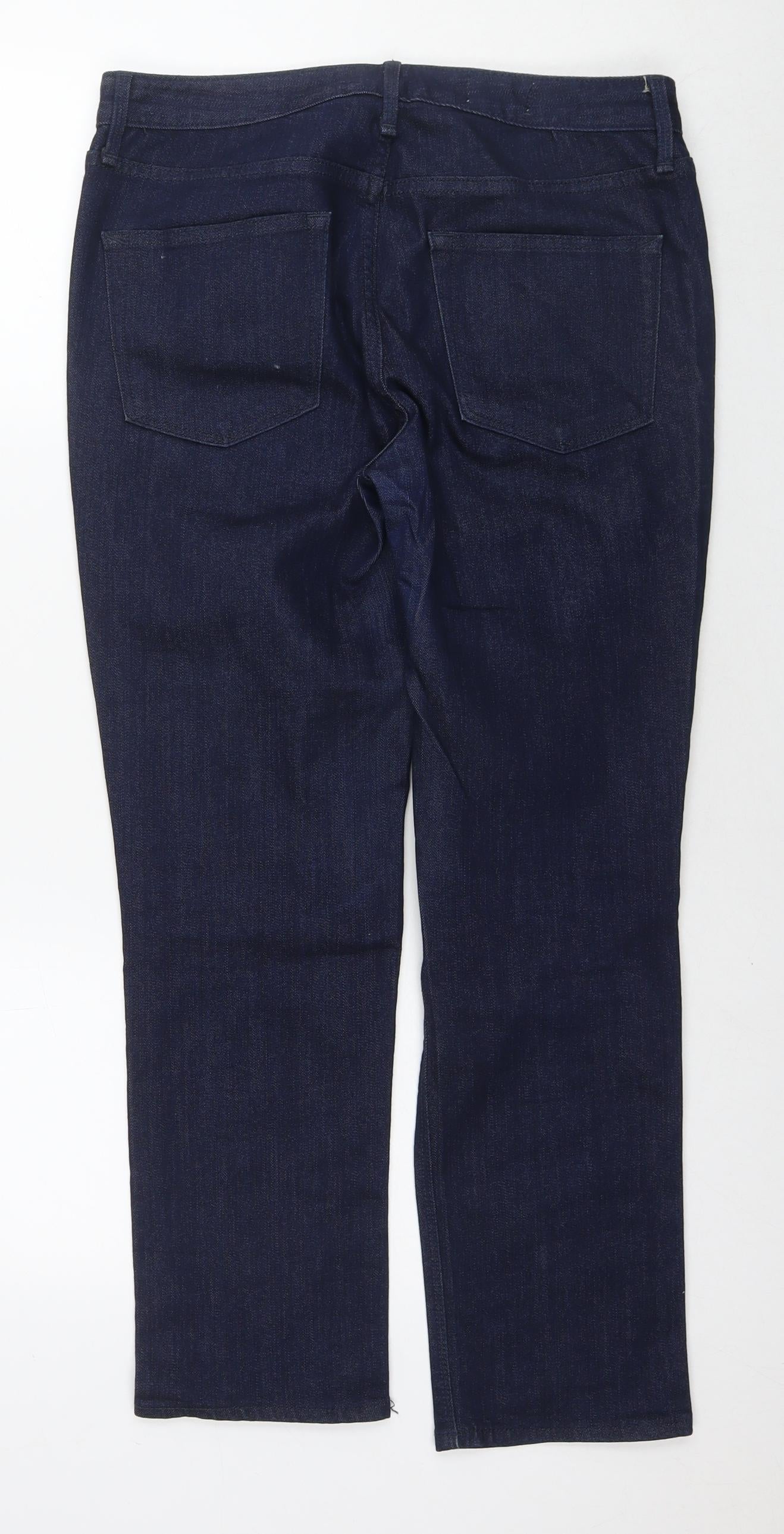 Gap Womens Blue Cotton Straight Jeans Size 6 L26 in Regular Zip
