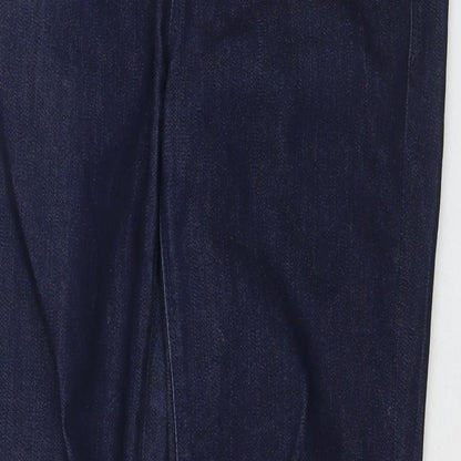 Gap Womens Blue Cotton Straight Jeans Size 6 L26 in Regular Zip