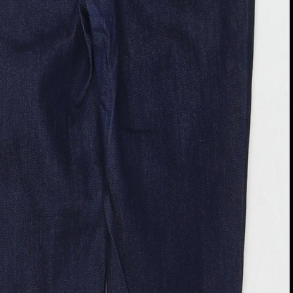 Gap Womens Blue Cotton Straight Jeans Size 6 L26 in Regular Zip