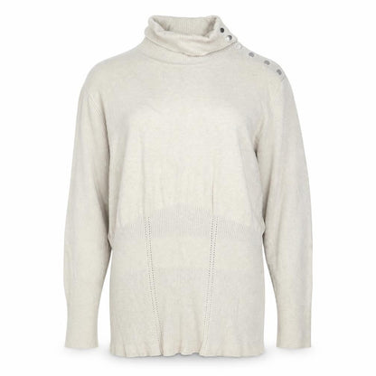 Addition Elle Womens Beige Roll Neck Rayon Pullover Jumper Size 3XL