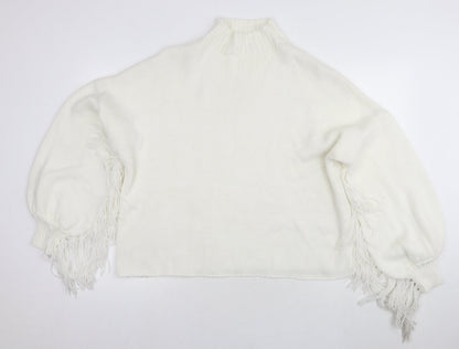 Womens UK Size 16 Missguided White Pullover Jumper