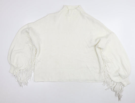 Womens UK Size 16 Missguided White Pullover Jumper