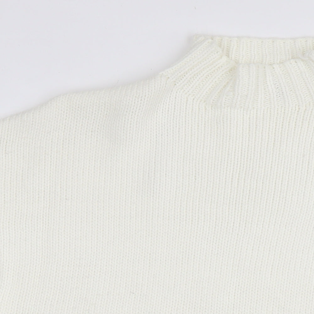 Womens UK Size 16 Missguided White Pullover Jumper