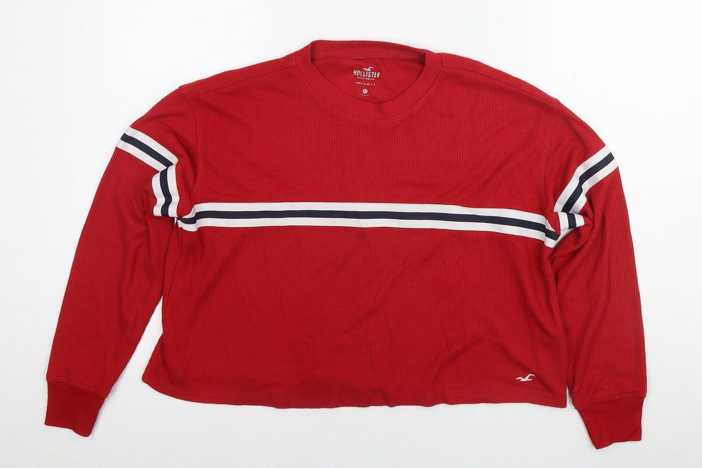 Hollister Womens Red Polyester Pullover Sweatshirt Size XS Pullover