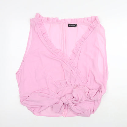 Womens UK Size 30 PRETTYLITTLETHING Pink Basic Blouse