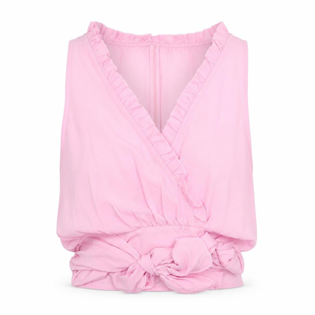 Womens UK Size 30 PRETTYLITTLETHING Pink Basic Blouse