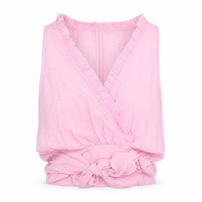 Womens UK Size 30 PRETTYLITTLETHING Pink Basic Blouse
