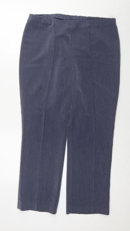 Womens UK Size 12 Marks and Spencer Regular Fit  Blue Trousers