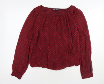 Womens UK Size 8 Select Red Basic Blouse