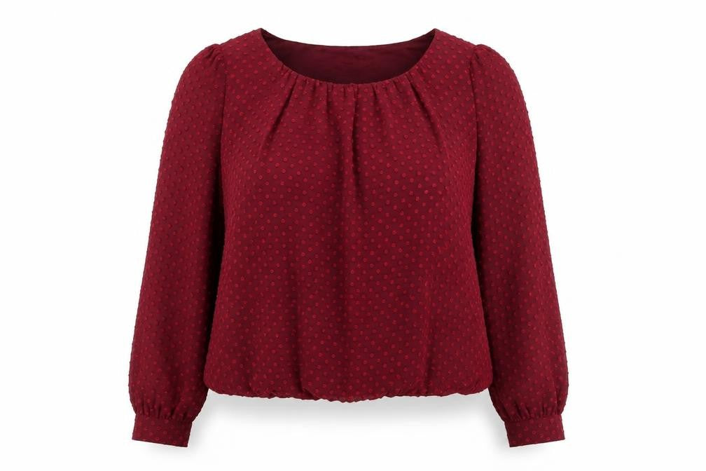 Womens UK Size 8 Select Red Basic Blouse