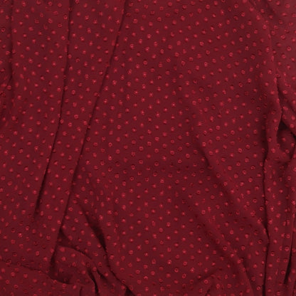 Womens UK Size 8 Select Red Basic Blouse