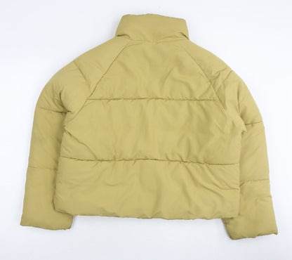 Womens UK Size S Monki Yellow Parka Coat