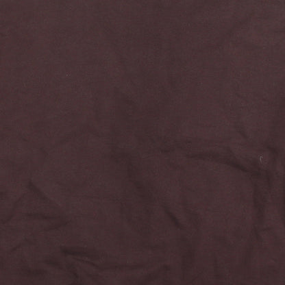 Brand and care label for Missguided women’s brown cotton pullover sweatshirt, size UK 16, pullover