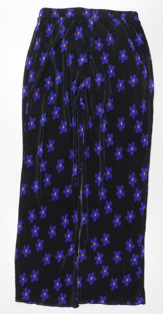 Womens UK Size L Pieces Regular Fit  Black Trousers