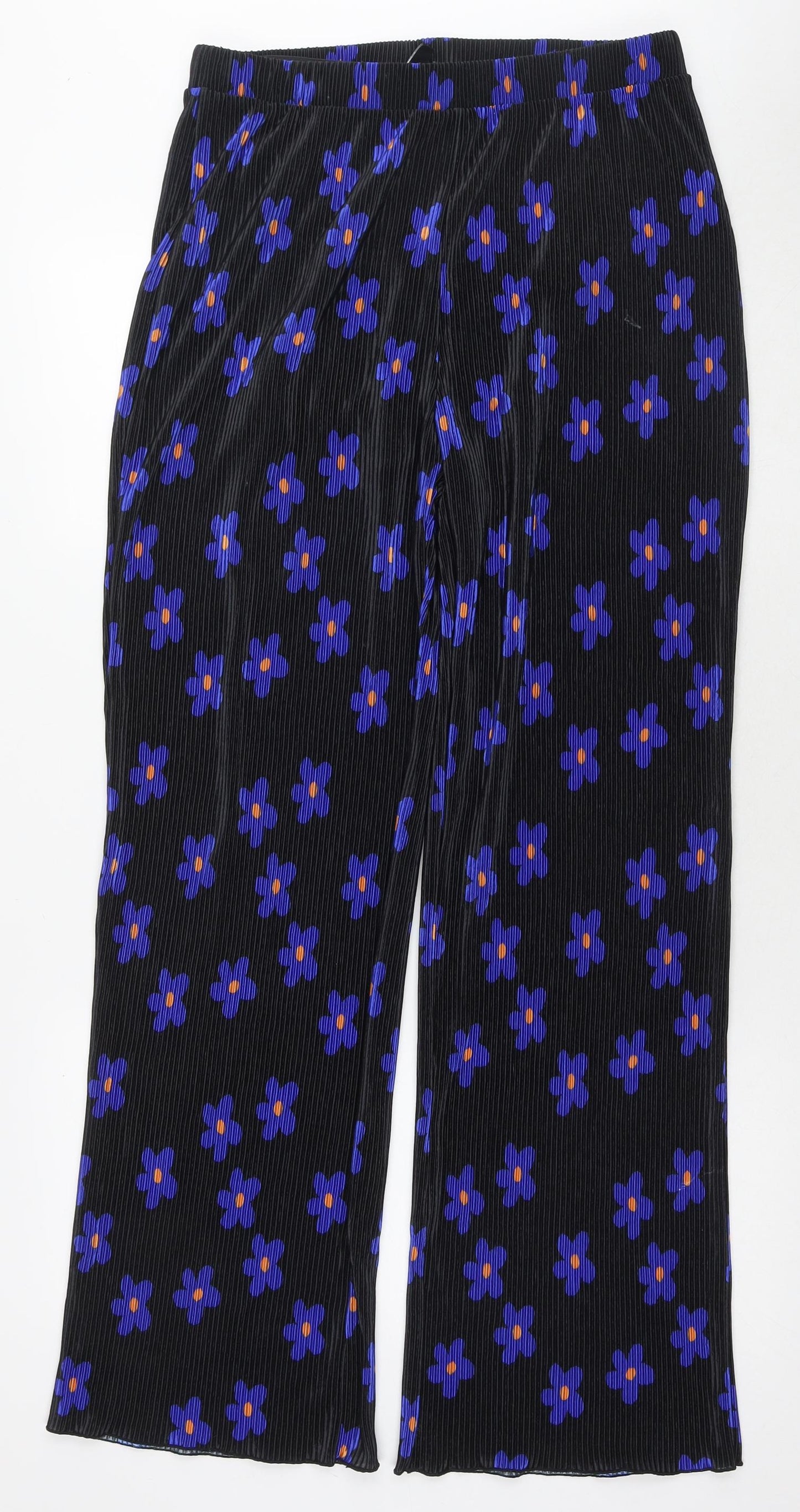 Womens UK Size L Pieces Regular Fit  Black Trousers