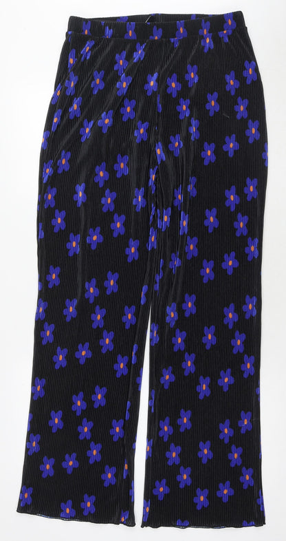 Womens UK Size L Pieces Regular Fit  Black Trousers