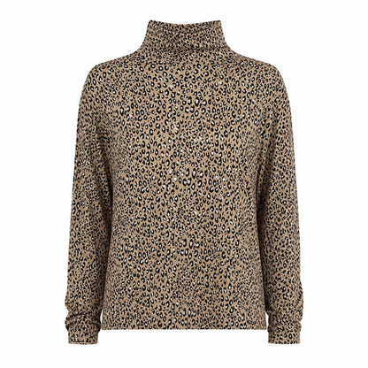 Marks & Spencer Womens Brown Geometric Viscose Basic T-Shirt Size 18 Round Neck