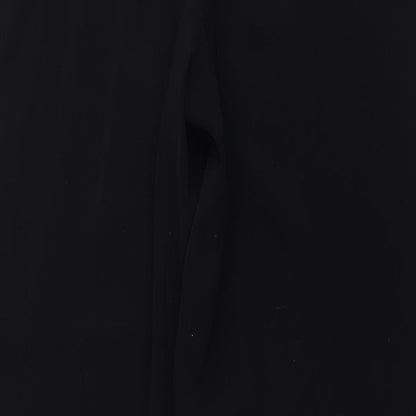 Amanda Marshall Womens Black Polyester Trousers Size 14 L30 in Regular Zip