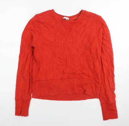 Gap Womens Red Cotton Pullover Sweatshirt Size M Pullover