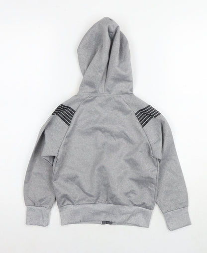 Marine Corps Boys Grey Polyester Full Zip Hoodie Size 4 Years Zip