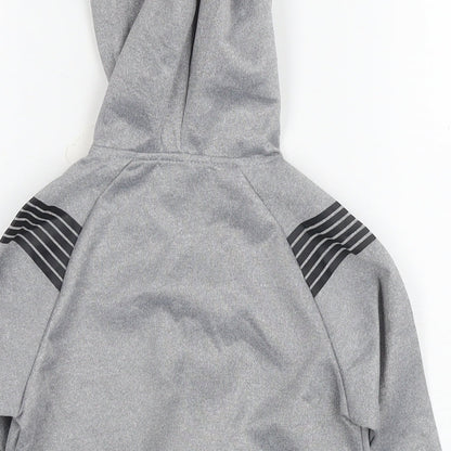 Marine Corps Boys Grey Polyester Full Zip Hoodie Size 4 Years Zip
