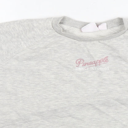 Pineapple Womens Grey Cotton Pullover Sweatshirt Size 10 Pullover - Logo Size 10-12
