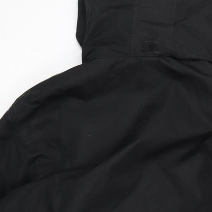 Atlas Mens Black Rain Coat Coat Size L Zip