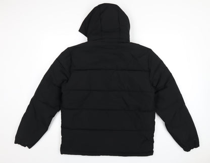 Mens UK Size M JACK & JONES Black Puffer Jacket
