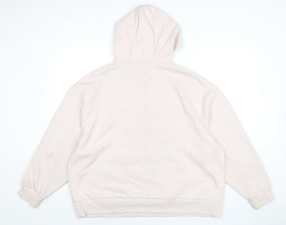 Womens UK Size 10 COLLUSION Pink Pullover Hoodie
