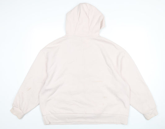 Womens UK Size 10 COLLUSION Pink Pullover Hoodie