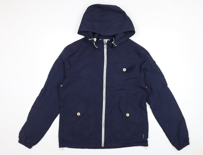 Penfield Womens Blue Rain Coat Coat Size M Zip